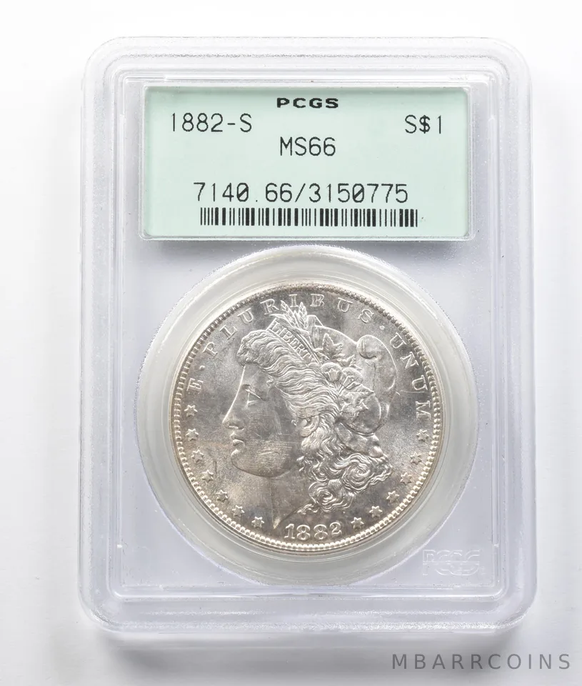1882-S Morgan Silver Dollar MS66 PCGS OGH *7785
