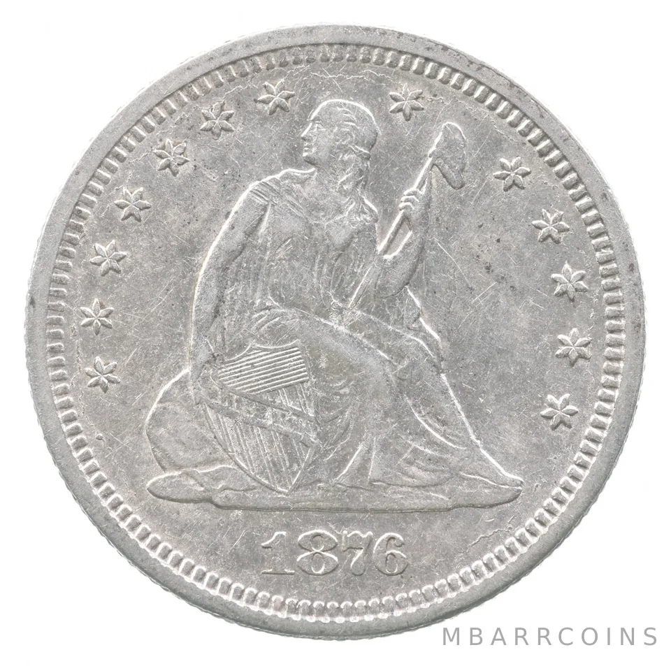 1876-S Seated Liberty Quarter a7827