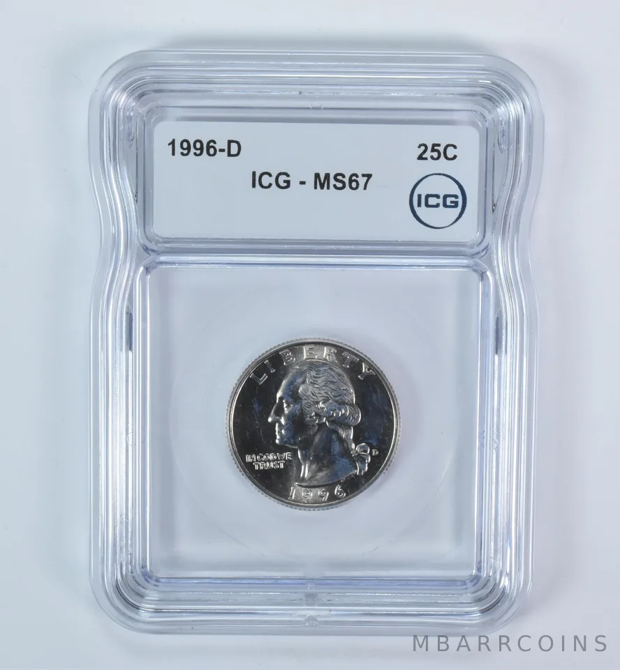 1996-D Washington Quarter MS67 ICG