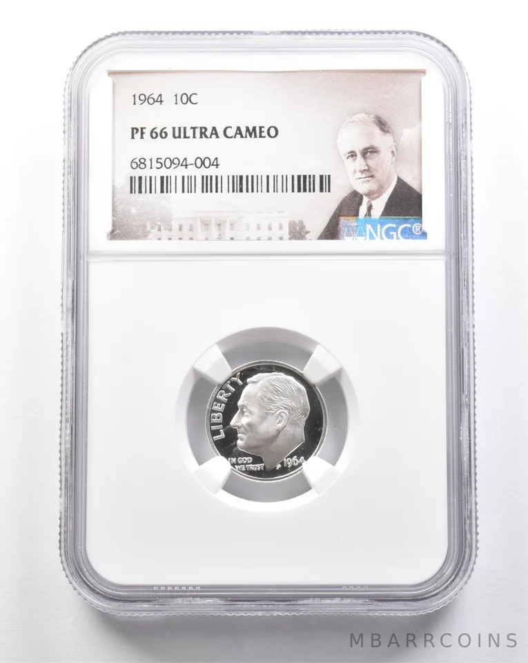 1964 Roosevelt Dime PF66 UCAM NGC *7455
