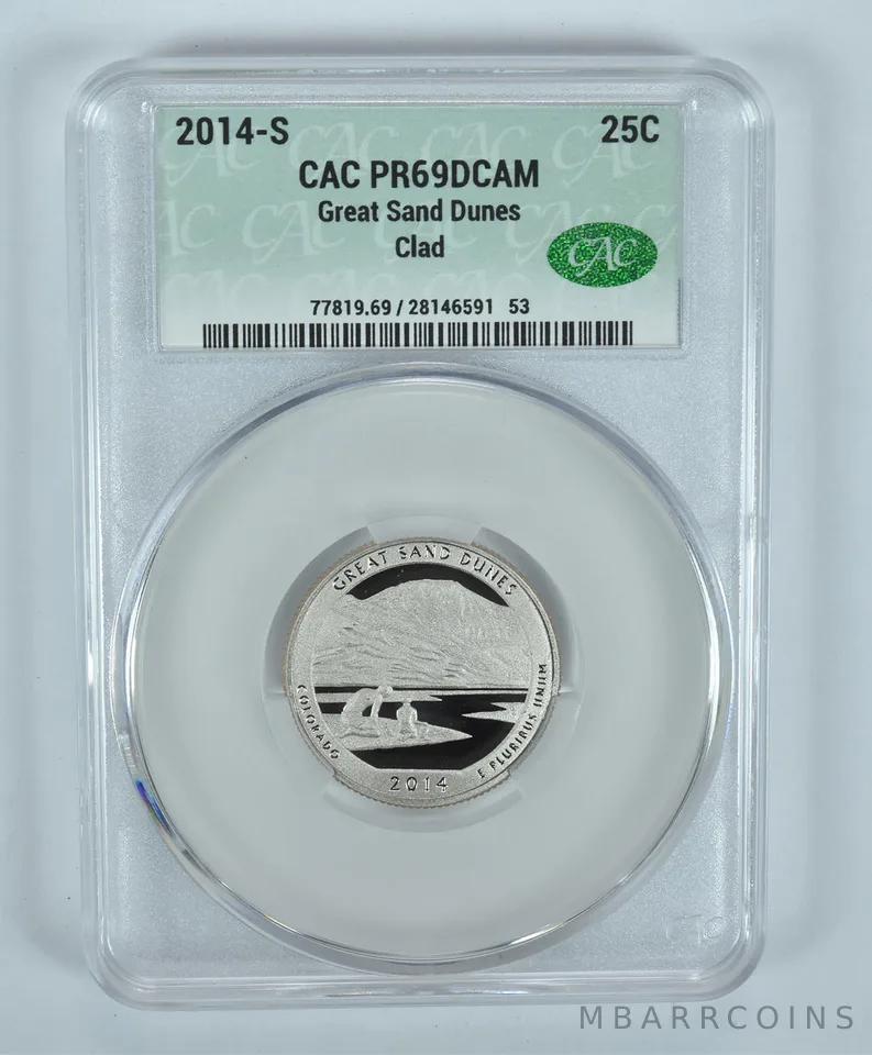 2014-S Washington Quarter Great Sand Dunes CLAD ATB PR69 DCAM CAC CACg