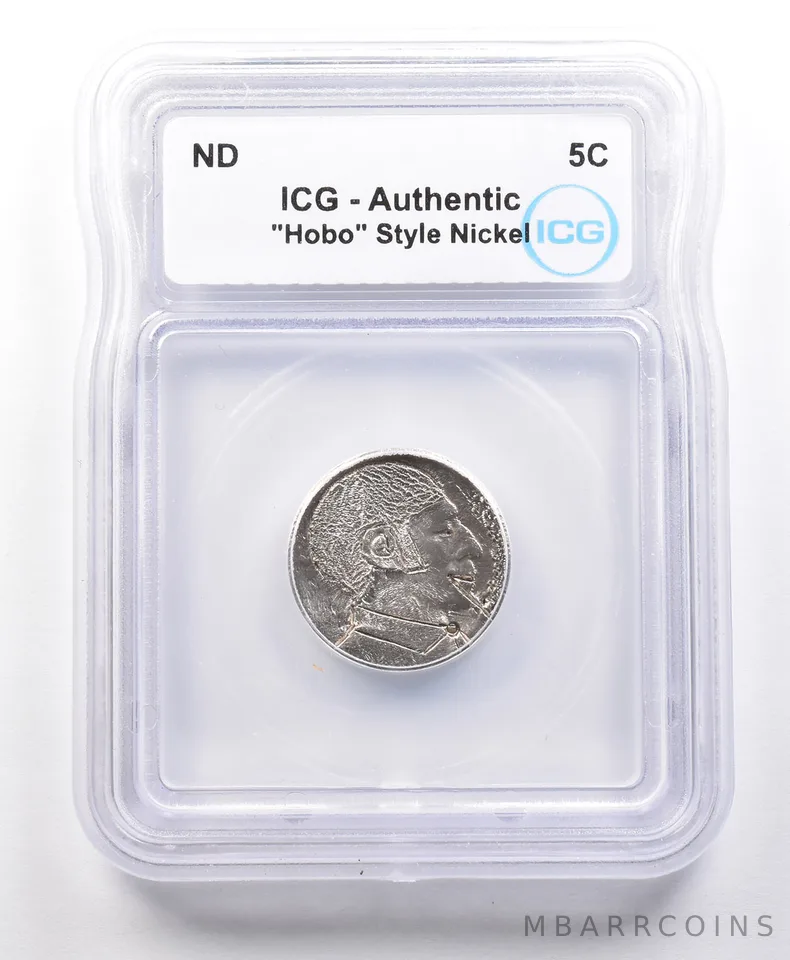 ND Indian Head Buffalo Nickel Hobo Style Authentic ICG a4103