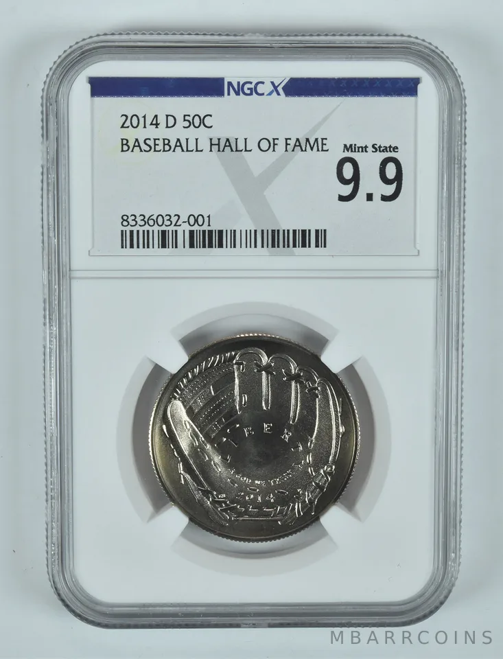 2014-D Baseball Hall Of Fame Commemorative Half Dollar Mint State 9.9 NGC X