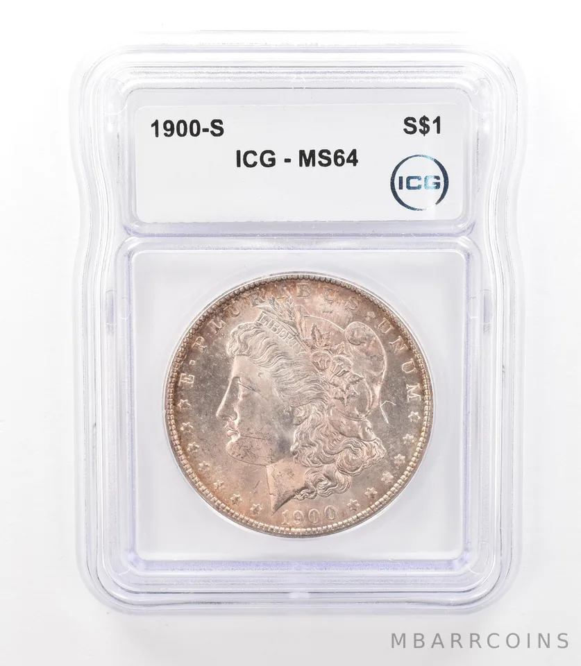 1900-S Morgan Silver Dollar MS64 ICG Beautiful Tone a3134