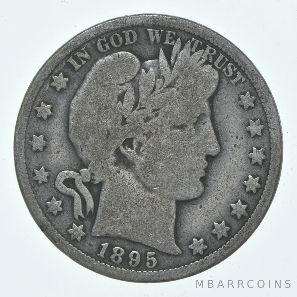 1895-O Barber Half Dollar Average Circ 90% Silver