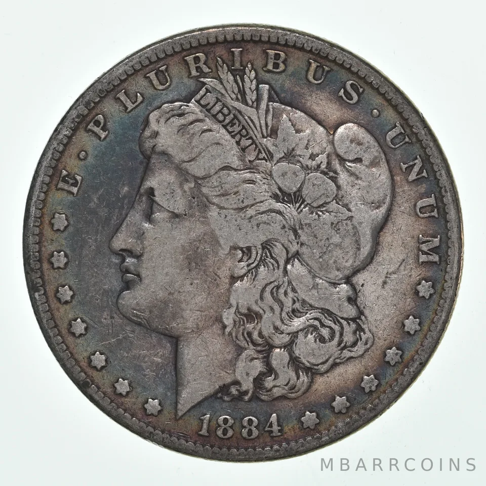 1884 Morgan Silver Dollar - Great Color/Tone a5037