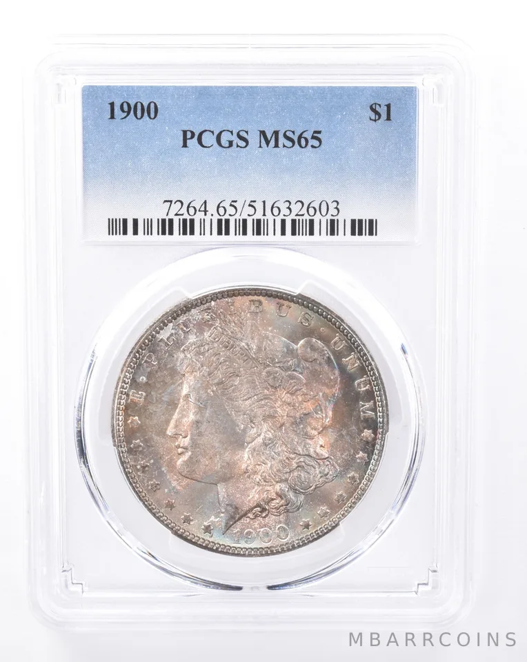 1900 Morgan Silver Dollar MS65 PCGS Beautiful Tone *9425