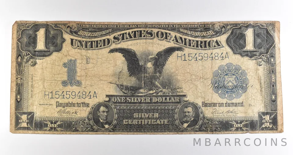 1899 $1 Silver Certificate Black Eagle Blue Seal Large Note *4514