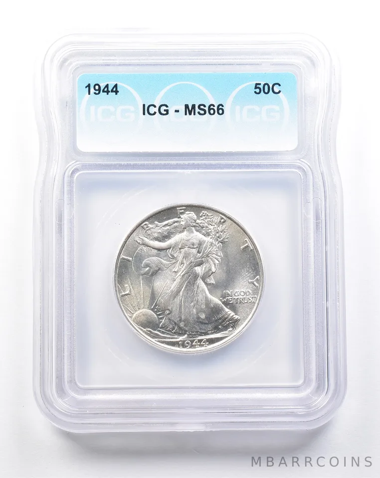 1944 Walking Liberty Half Dollar MS66 ICG a2175