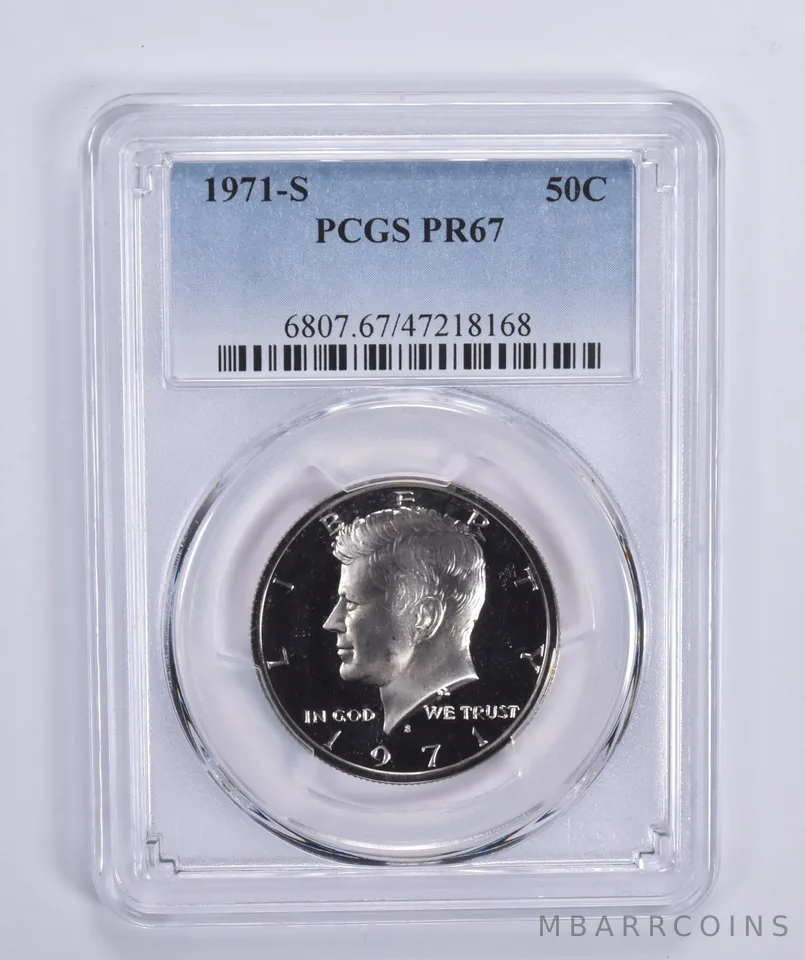1971-S Kennedy Half Dollar PR67 PCGS Blue Lbl