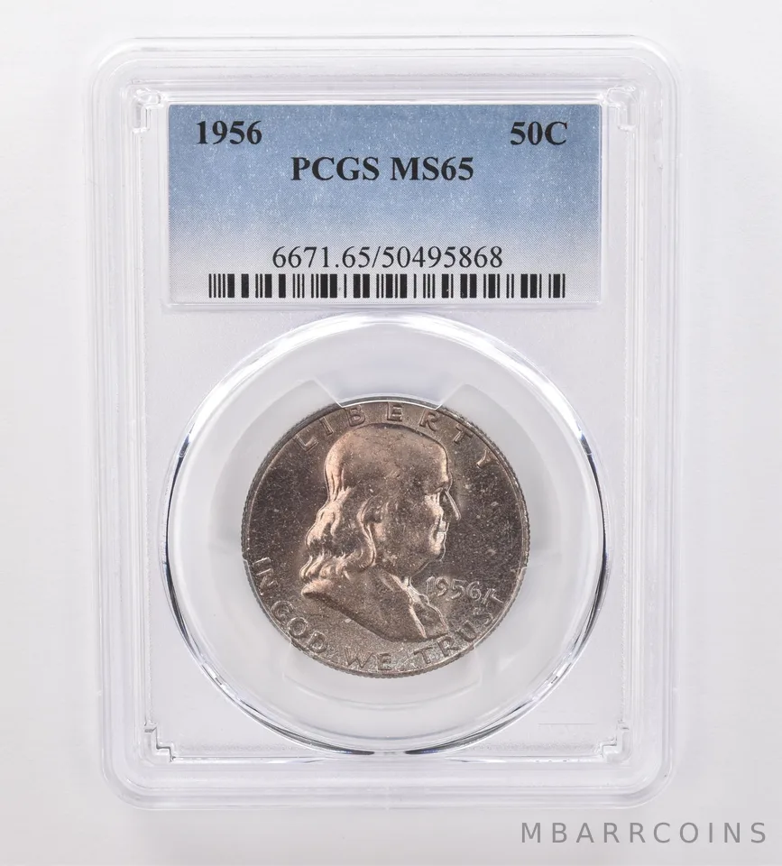 1956 Franklin Half Dollar MS65 PCGS Beautiful Tone *9945