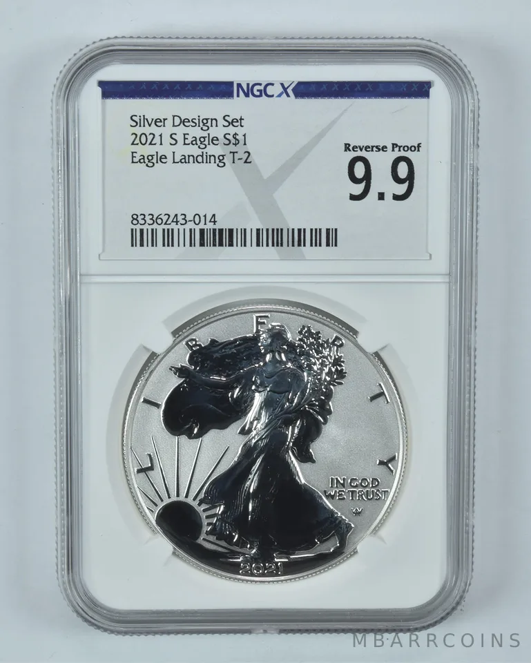 2021-S American Silver Eagle Type 2 Silver Design Set Reverse Proof 9.9 NGCX