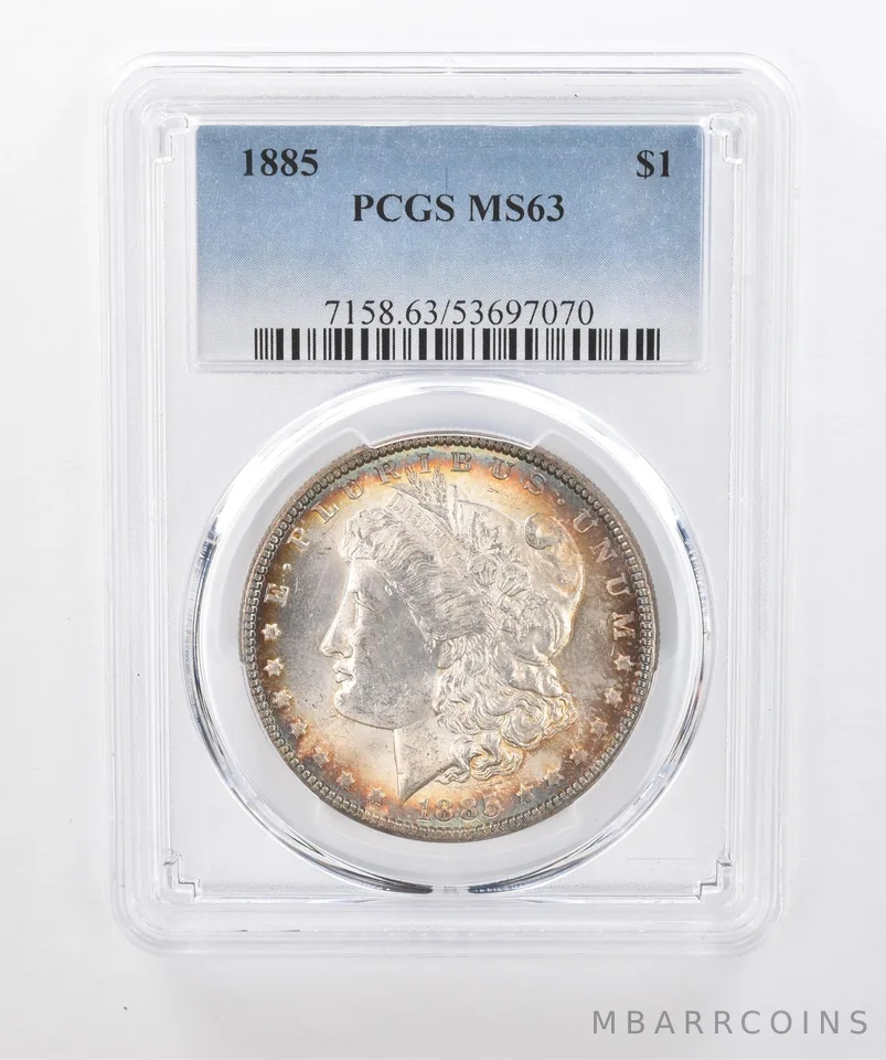 1885 Morgan Silver Dollar MS63 PCGS Beautiful Tone *1467