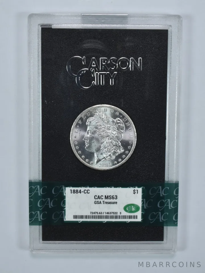 1884-CC Morgan Silver Dollar GSA Treasure MS63 CAC CACg