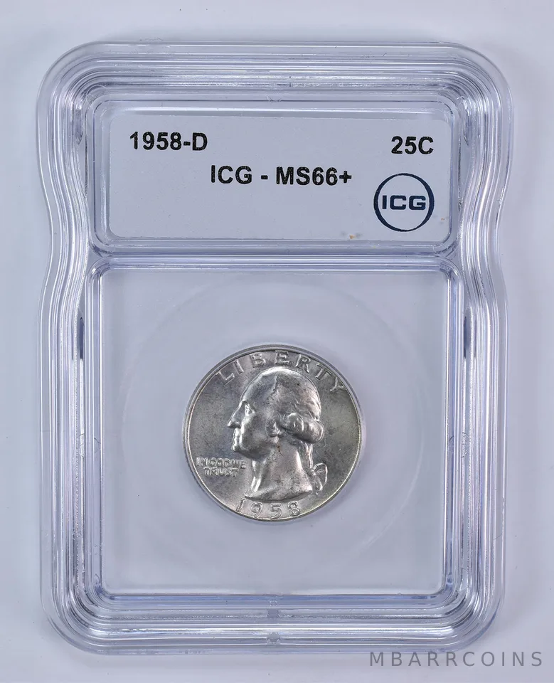 1958-D Washington Quarter MS66+ ICG