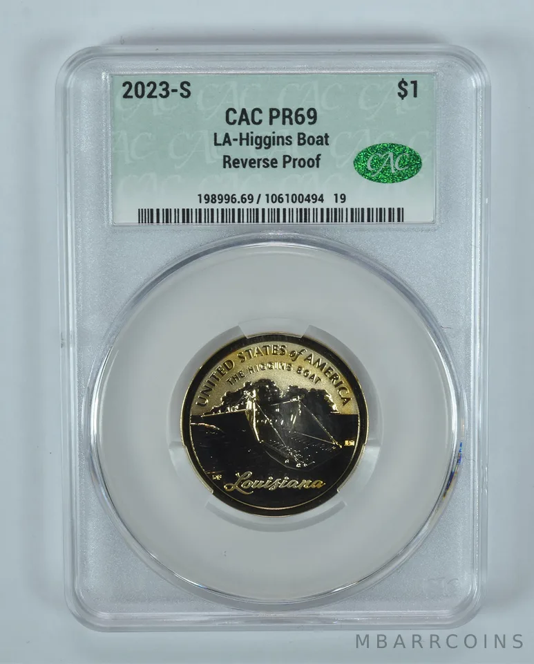 2023-S Innovation $1 LA Higgins Boat Reverse PR69 CAC CACg