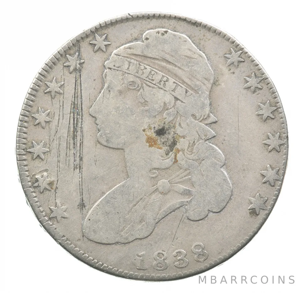1838 Capped Bust Half Dollar Contemporary *4639