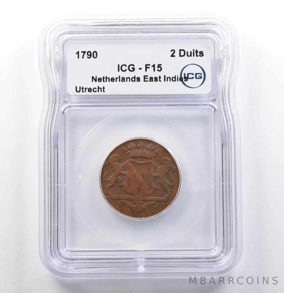 1790 Netherlands East Indies 2 Duits Utrecht F15 ICG a9885