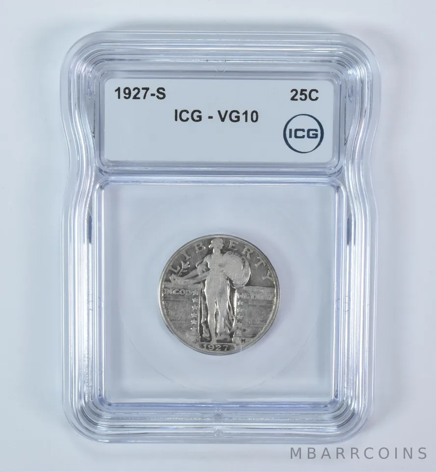 1927-S Standing Liberty Quarter VG10 ICG