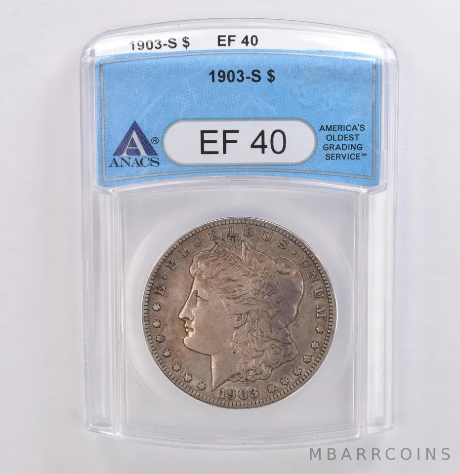 1903-S Morgan Silver Dollar EF40 ANACS Beautiful Tone *8911