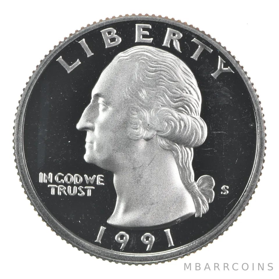 1991-S Washington Quarter CLAD Proof