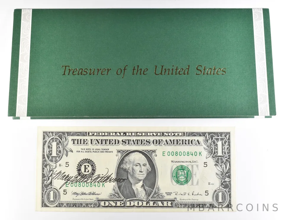 1995 $1 Richmond VA FRN Green Seal Courtesy Signature *0940