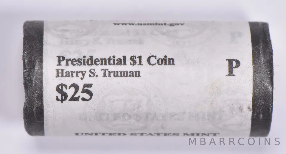 2015-P Harry Truman Presidential $1 Coin Roll of $25 Unc US Mint BU