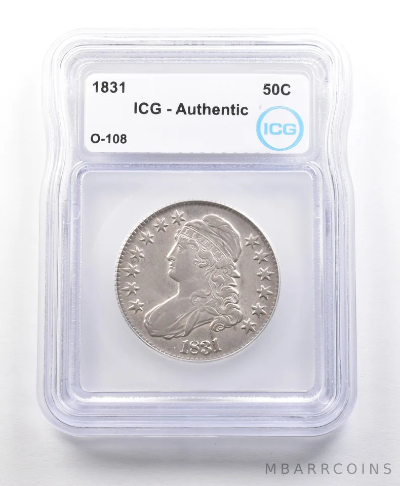 1831 Capped Bust Half Dollar O-108 Authentic ICG *5603