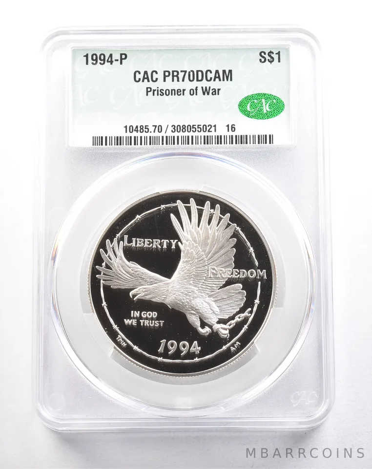 1994-P POW Commemorative Silver Dollar PR70 DCAM CAC *5780