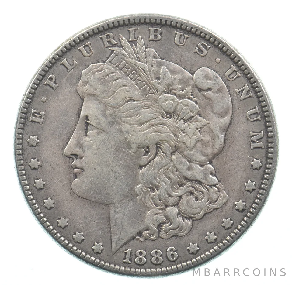 Early - 1886 Morgan Silver Dollar - 90% US Coin *442