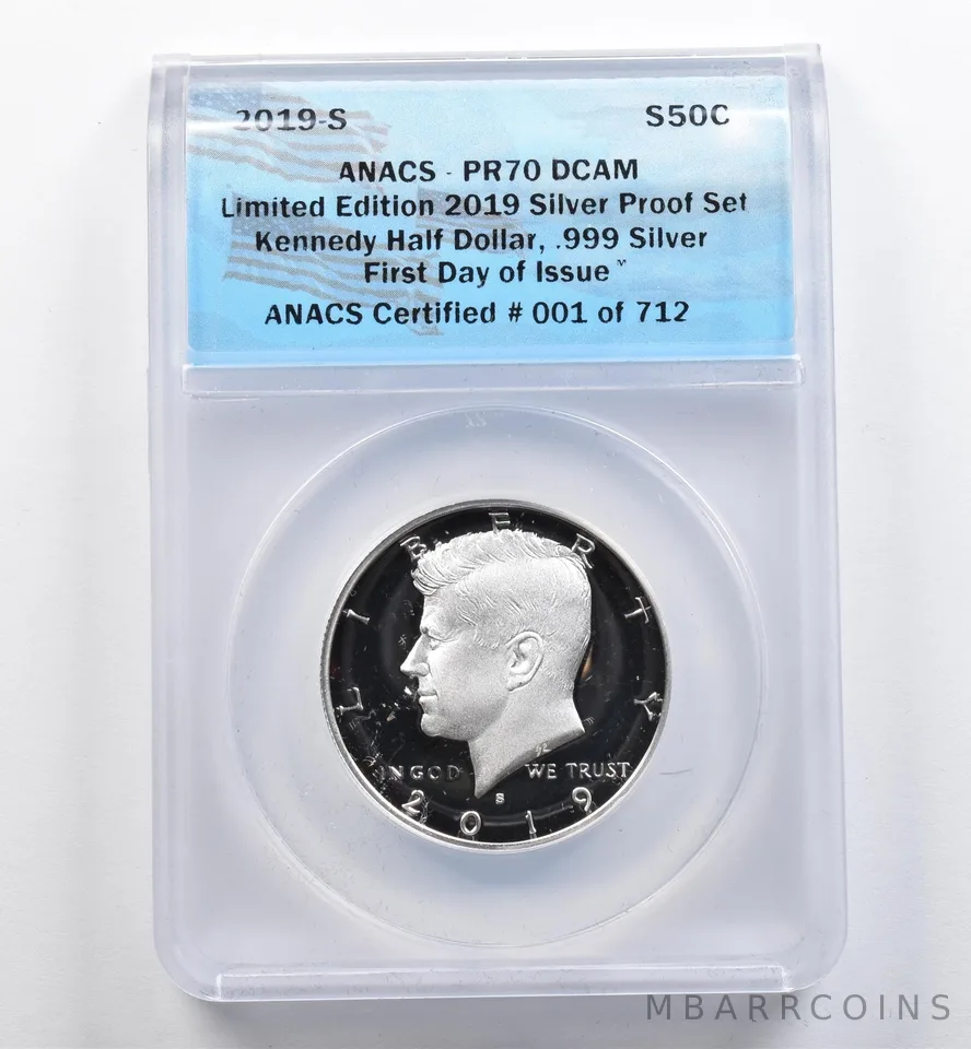 2019-S Kennedy Half Dollar Silver Limited Edition Set FDOI PR70 DCAM ANACS *9063