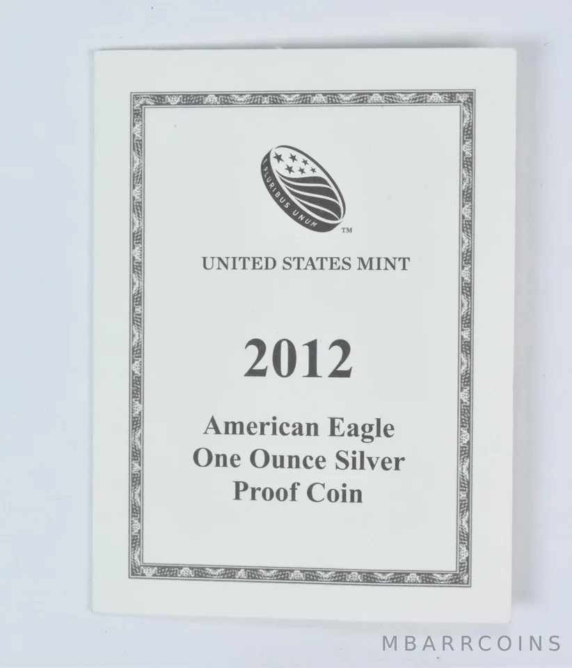 COA 2012-W American Silver Eagle Proof