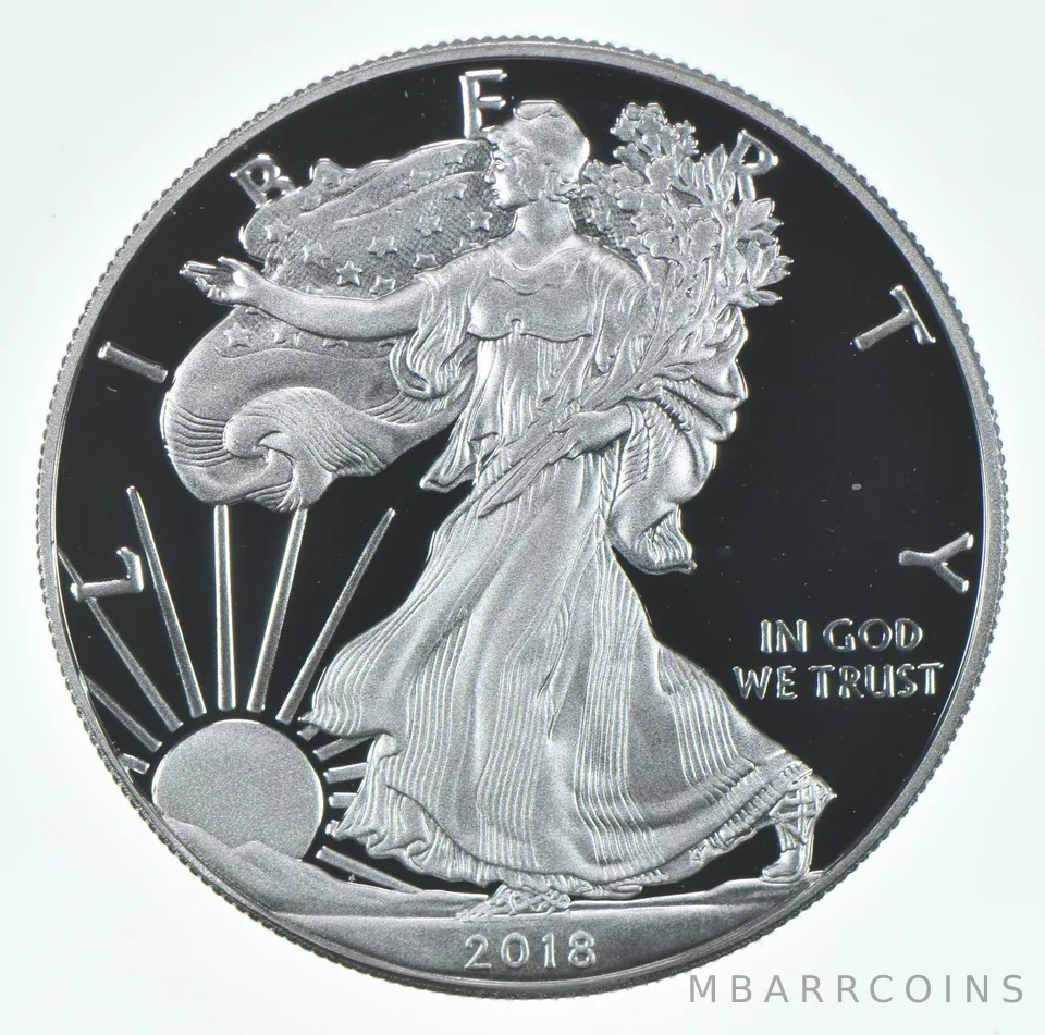 2018-S American Silver Eagle Proof Coin 1 Oz Silver