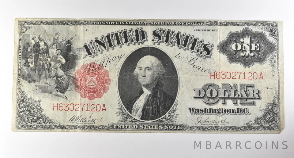 1917 $1 Legal Tender Large Note Red Seal *2879
