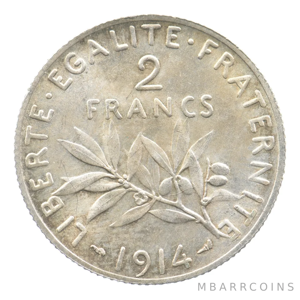 1914 France 2 Francs *6525