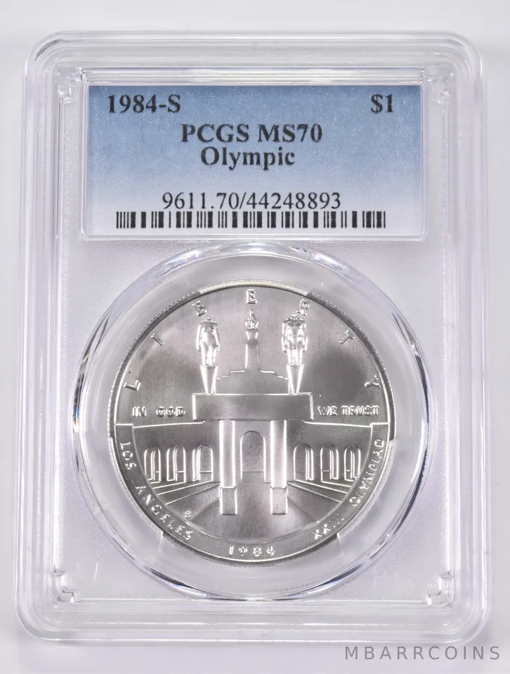 1984-S Olympics LA Commemorative Silver Dollar MS70 PCGS