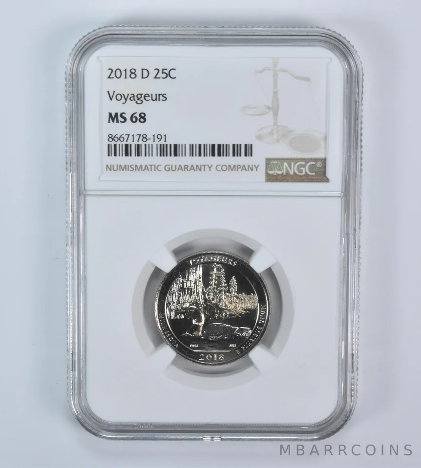 2018-D Washington Quarter ATB Voyageurs MS68 NGC