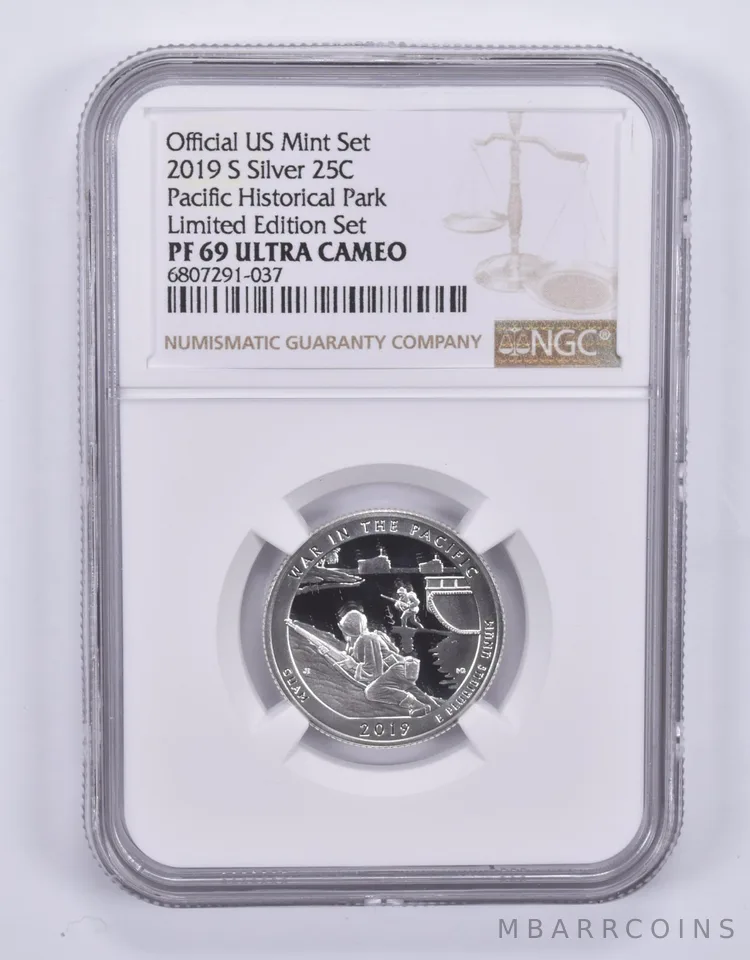 2019-S Quarter Silver Pacific Historical Park Limited Edition Set PF69 NGC