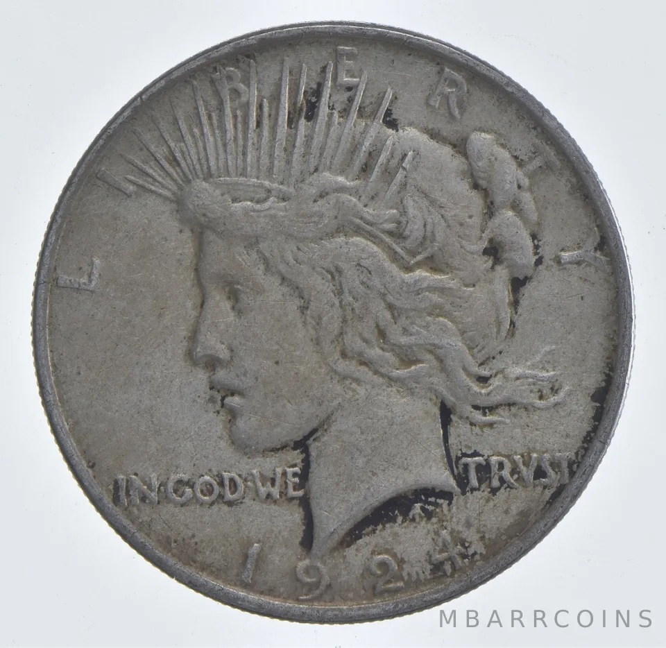 Better - 1924 Peace Silver Dollar - 90% US Coin *692