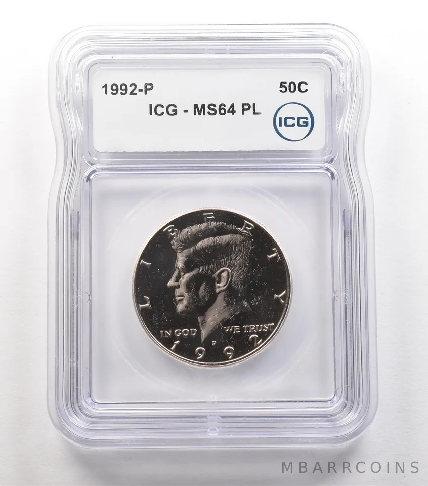 1992-P Kennedy Half Dollar MS64 PL ICG a6680
