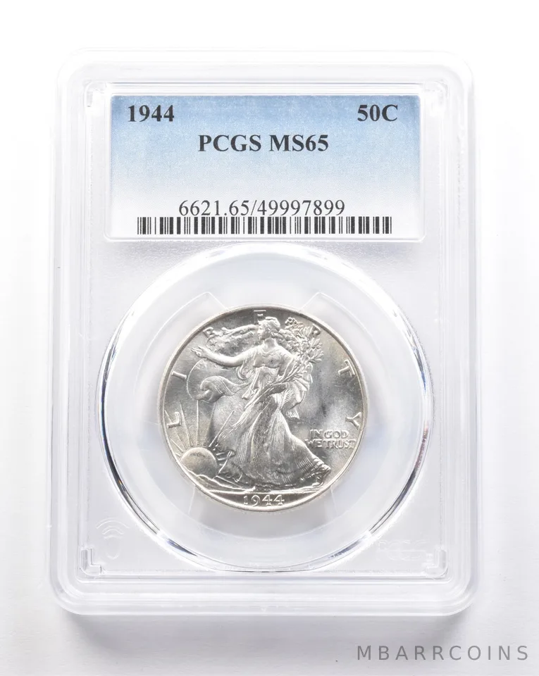 1944 Walking Liberty Half Dollar MS65 PCGS PQ *7595