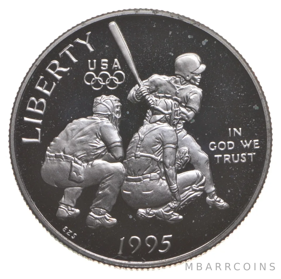 1995 Proof Olympic Baseball Commemorative Half Dollar