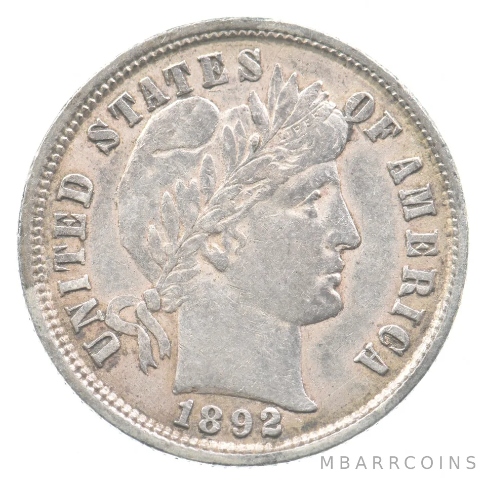 1892 Barber Dime *7512