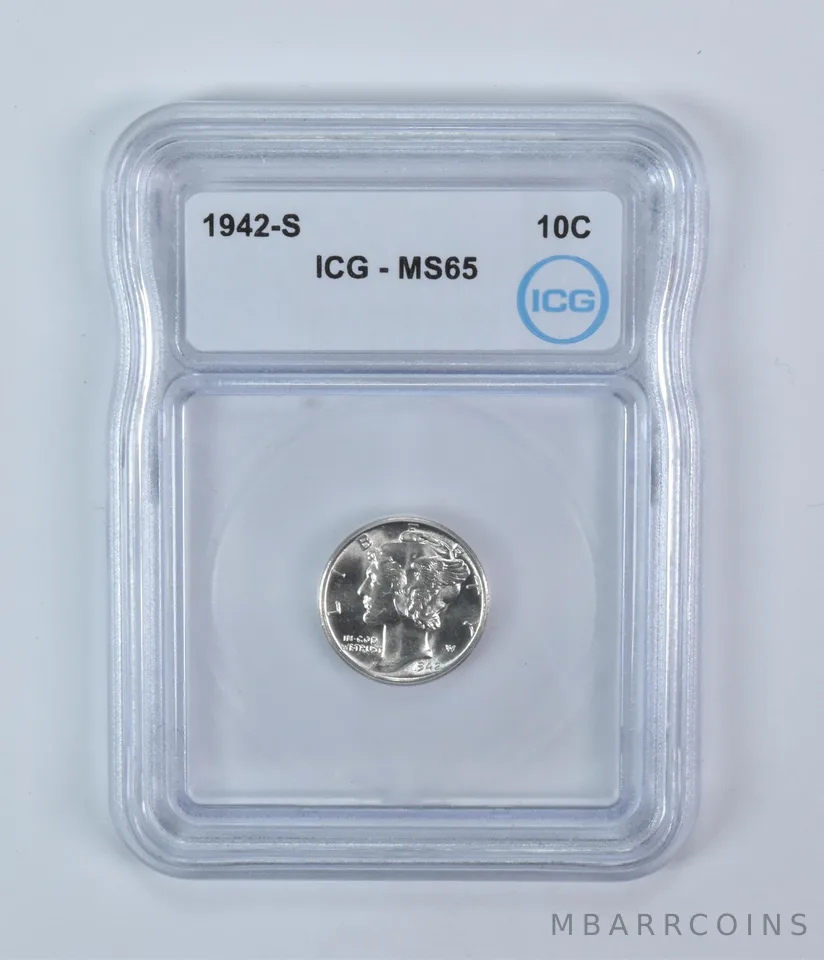1942-S Mercury Dime MS65 ICG