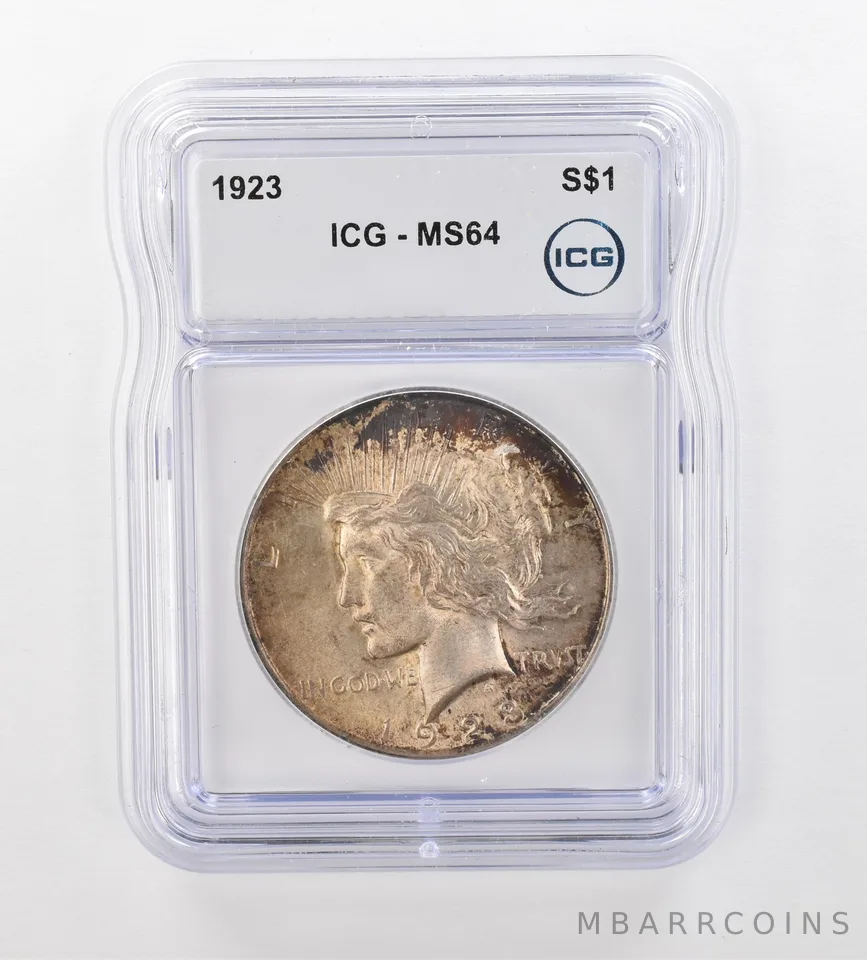 1923 Peace Silver Dollar MS64 ICG Beautiful Tone *0976