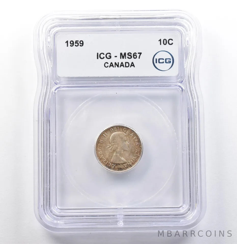 1959 Canada 10 Cents MS67 ICG *9934