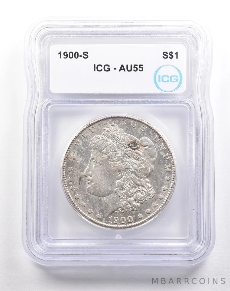 1900-S Morgan Silver Dollar AU55 ICG *5546