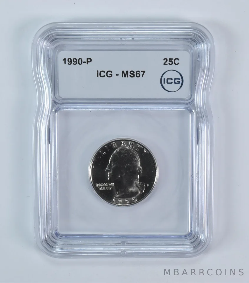 1990-P Washington Quarter MS67 ICG