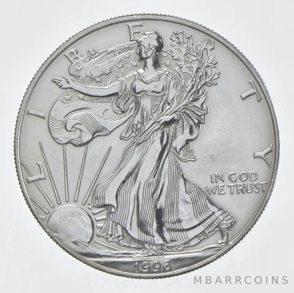 Rarest 1996 American Silver Eagle - Key Date - Rare LOW MINTAGE *397
