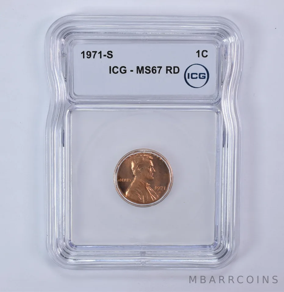 1971-S Lincoln Memorial Cent MS67 RD ICG